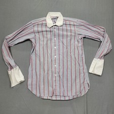 Turnbull Asser men sz 16 - 41 cm striped button down long sleeve shirt