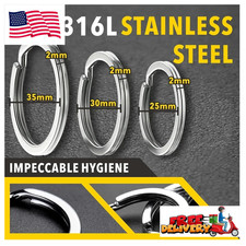 30PCS Key Rings Stainless Steel Assortment Heavy Duty Split Key Ring Loops