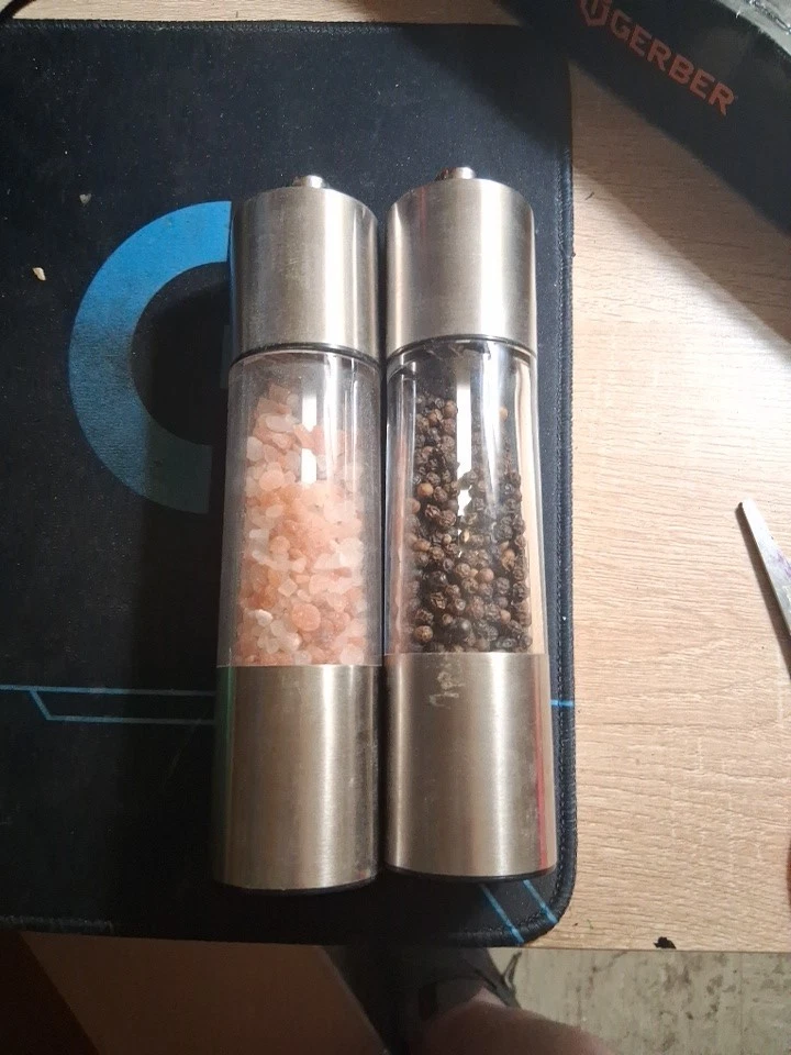 Cole and Mason Everyday Stainless Steel Salt and Pepper Mill Set 7.5"