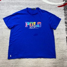 Polo Ralph Lauren Shirt 2XB 2XL XXL 2X Big Blue Pony Outdoors Rugby Preppy Mens