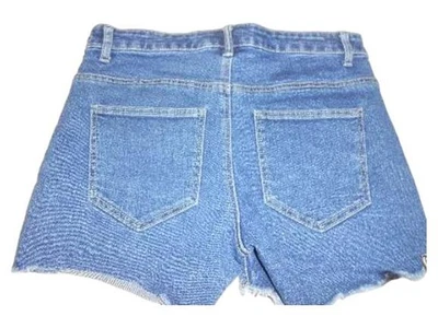 ONLY Short Jean Femme Bleu Taille Haute Franges (EU 36, INT S, W28) - Photo 1/4