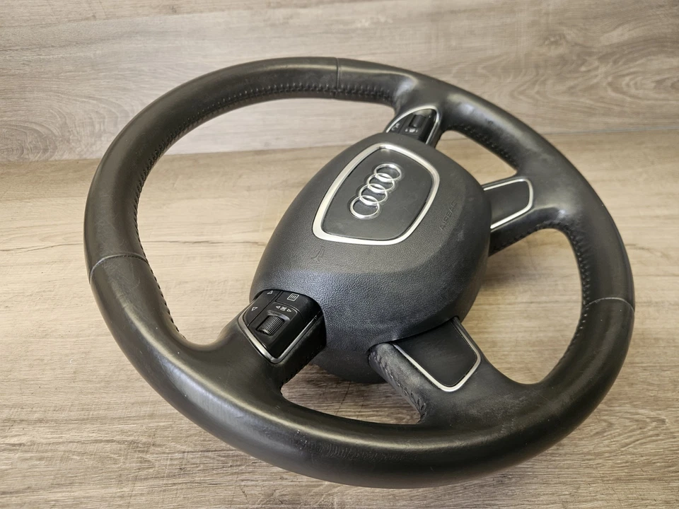 2012-2017 AUDI A6 C7 STEERING WHEEL BLACK OEM. - Image 2 of 4