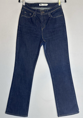 Levi s Perfectly Slimming Bootcut Women s Jeans Dark Blue W28 L29 Stretch Denim