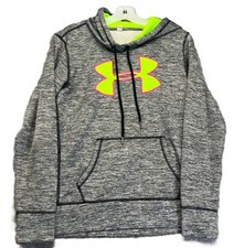 Under Armour  Storm 1 Hoodie Womens M Fleece Pullover Cold Gear Neon Logo