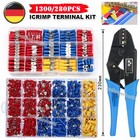 1300-tlg Kabelschuhe Sortiment Box Auto KFZ Steckverbinder Set Flachstecker Satz