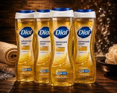 4 Pack Dial Advanced Clean Gold Body Wash Vitamin E 16 oz New Sealed