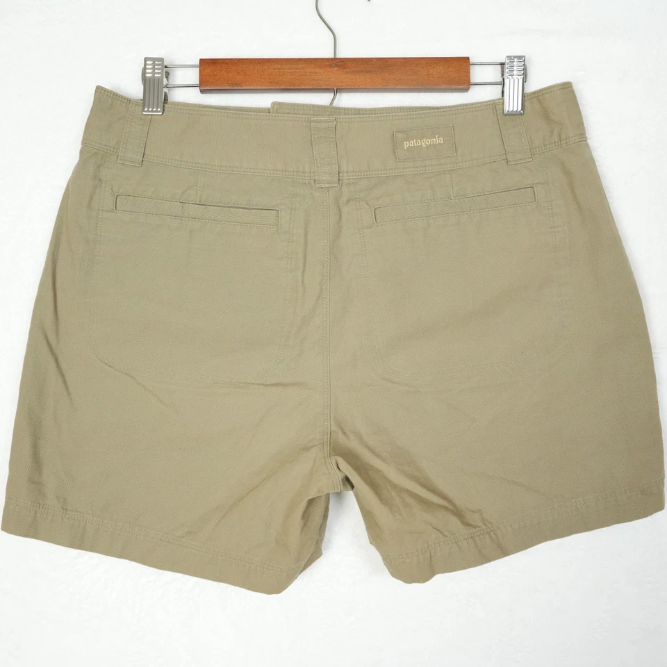 Pantalones Cortos de Pie Patagonia Para Mujer 10 Algodón Orgánico Beige Aire Libre Senderismo Foto 3 de 4