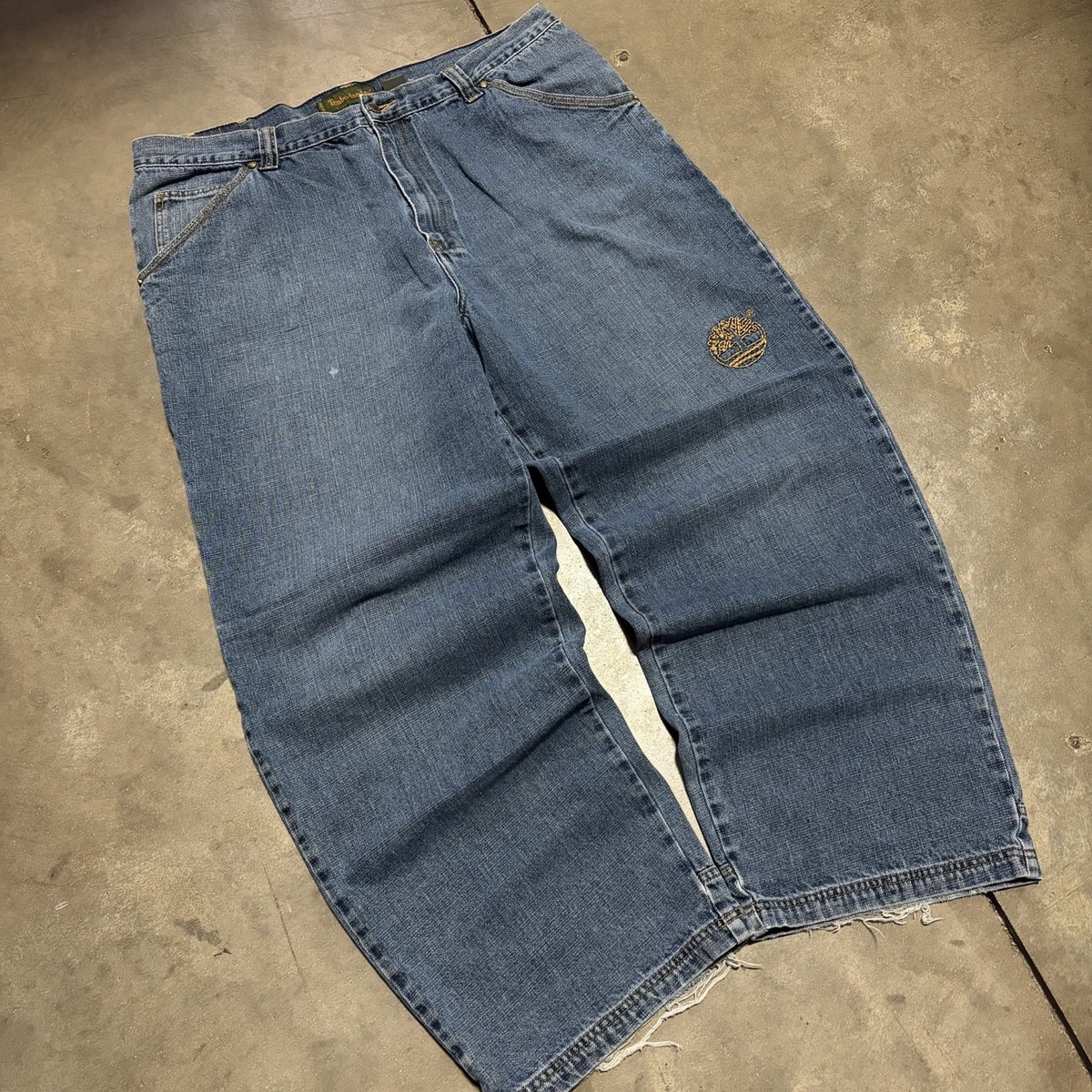 Vintage Y2K Timberland Jeans Men 40x32 Wide Leg Denim Baggy