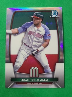 2023 Bowman Chrome Jonathan Aranda WBC Flag Variations /499 - Mexico,  Rays