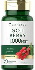 Carlyle Goji Berry 1000mg  120 Capsules  Concentrated Extract from Wolfberry 
