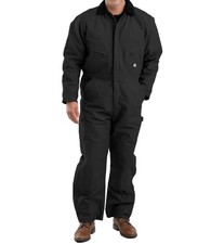 Berne LARGE Heritage Duck Insulated Coverall Cold Weather Worker Mechanic Black