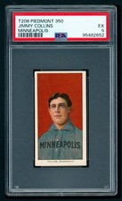 1909-11 T206 Piedmont Portrait Jimmy Collins (HOF) Fresher Grade Pristine PSA 5