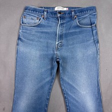 Levis 517 Jeans Men 34x28 Blue Boot Cut Denim Pant Poly Faded Washout Tag36x32 