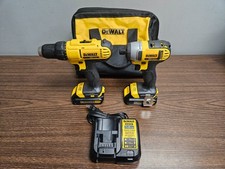 Dewalt 20V Cordless Drill DCD771  Impact Driver DCF885 Kit w/ 2 Batteries  Bag