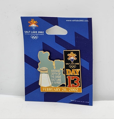 Olympics Salt Lake City Utah 2002 Day 13 Average Depth Great Salt Lake Pin