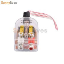 Level Car Speaker High to Low Impedance Converter 2 Channel RCA Line Out