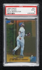1999 Topps Finest Gold Refractor 5/100 Eric Young #41 PSA 9 MINT f2e