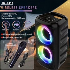 Portable Wireless Speaker, Bluetooth LED Speaker, Party, Travel, Outdoor