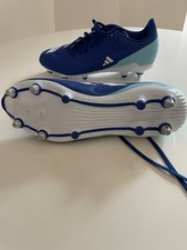 ADIDAS RS15 Soft Ground Rugby Boots Size UK 10 Royal blue/Cloud White/Bliss Blue