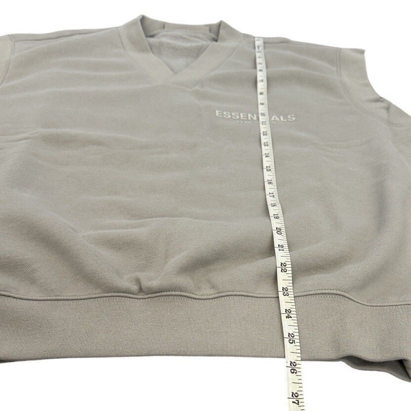 FEAR OF GOD ESSENTIALS Women Tan Sleeveless V Neck Sweatshirt Vest Top Sz Medium thumbnail 6