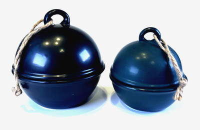 Handmade Studio Pottery Lidded Bowls Set of 2 Black Stoneware Salt Cellar Boho