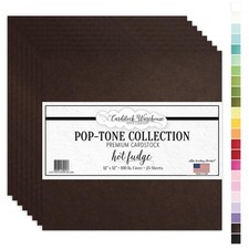 Cardstock Warehouse Pop-Tone Hot Fudge Brown Cardstock Paper – 25 Sheets, 12 ...