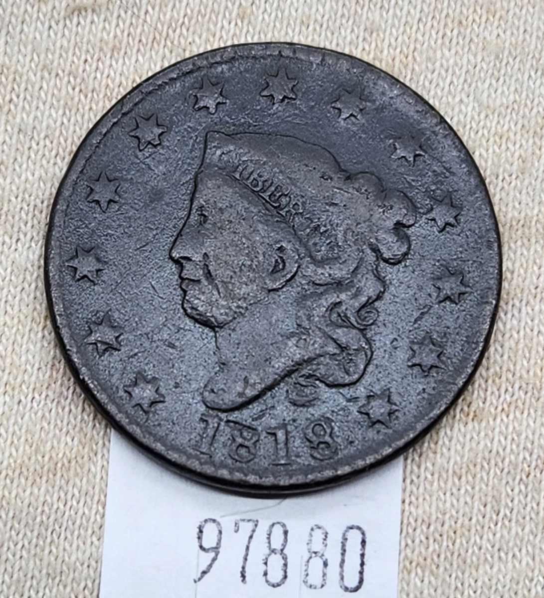 1818 Year Coronet Head US Large Cents (1816-1839) for sale | eBay