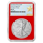 2024-W $1 1-oz Burnished American Silver Eagle NGC MS70 FDI West Point Star