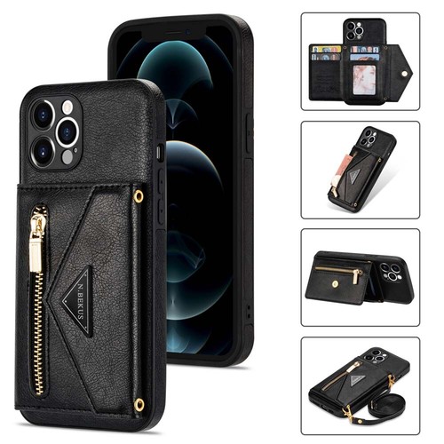 For iPhone 12 11 Pro Max XS SE 6s 7 8 Leather Wallet Card Holder Back Case Cover - Picture 11 of 48