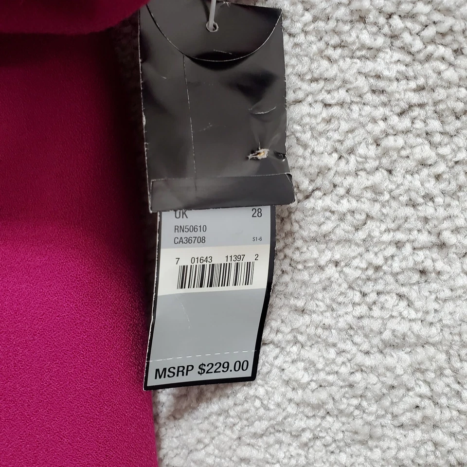 Le Suit Skirt Suit Women 24 Pink Rayon Lined Classic Long Sleeve Office Career - Image 4 of 4