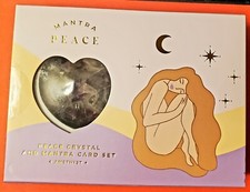 MANTRA PEACE, AMETHYST- PEACE CRYSTAL & MANTRA CARD SET, BRAND NEW, WELLNESS