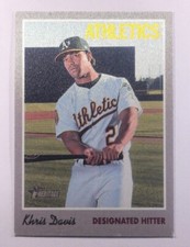 2019 Topps Heritage #13 Khris Davis  1970 Cloth Stickers
