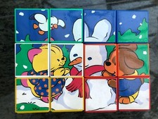 RED BOX TOY . PUZZLE CUBE  . Jeu enfant  . 1987 - Vintage