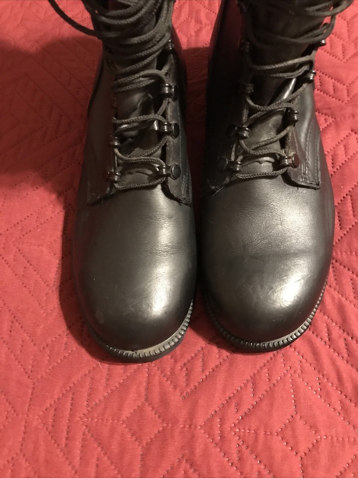 Vintage 1985 RO Search Military Combat Boots Mens Sz 9R Black Leather