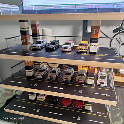 4-Story Diorama 1/64 Car Garage Model Parking Lot Backdrop Display Scene  Model