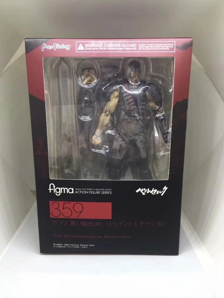 Guts Berserk Espadachín Negro PVC Modelo Juguete Con Caja Figma 359 Figura de Acción Regalo Foto 3 de 4