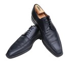 Santoni Italy Black Leather Plain Toe Oxford Dress Shoe Men’s SZ 10.5D — photo 3
