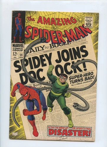 Amazing Spider-Man #56 1968 (FN+ 6.5)(Last Page has Corner Missing)