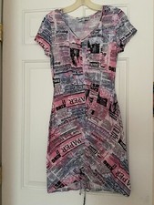 REDUCED 04/03 Almost Famous Dress  Junior Newspaper Patern  Sleeves Drawstring