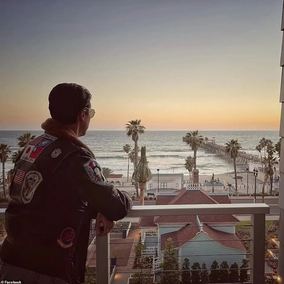 Men's Maverick Top Gun Aviator Pilot Leather Bomber Jacket With Embroidery Patch - Image 3 of 4