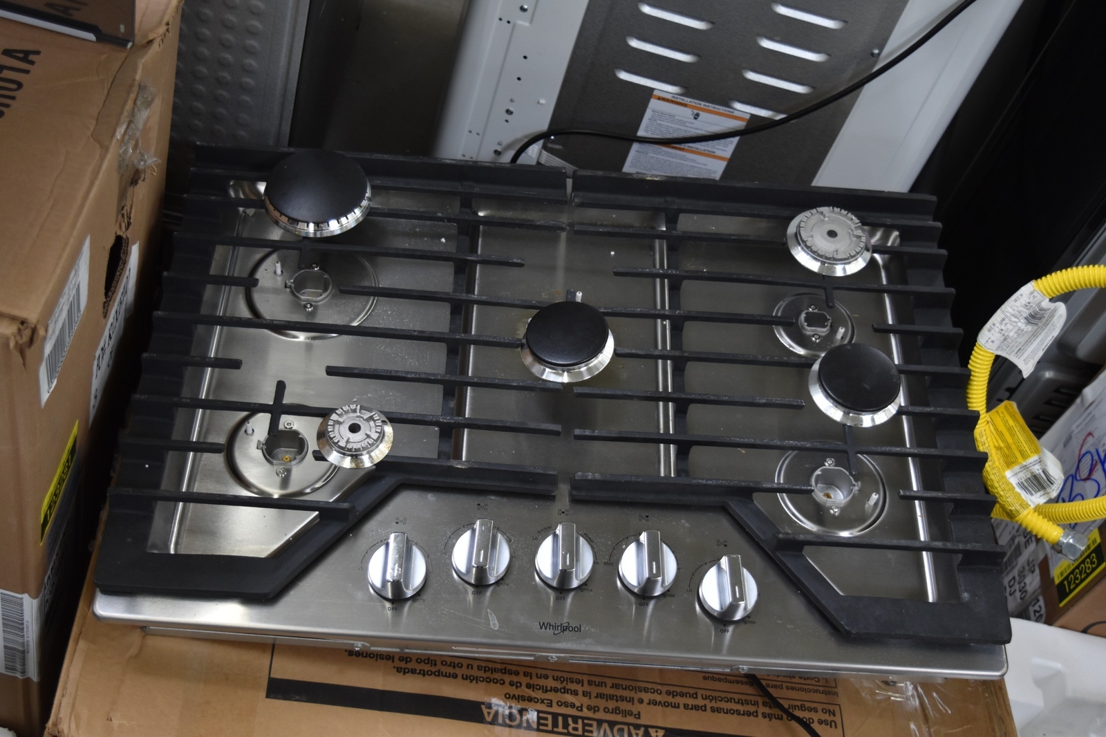 whirlpool stainless cooktop
