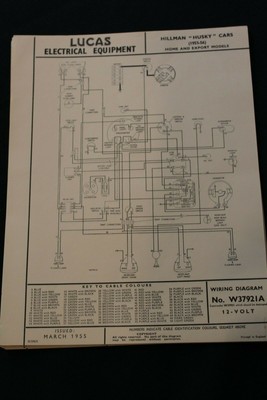 Hillman Husky Cars 1955 -56 Lucas Wiring Diagram | eBay
