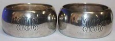 C0042 - 2 antike Silber Serviettenringe - Henry Williamson Ltd. / Sheffield