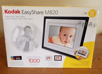 Kodak Easy Share M820 Holds 1000 Photos Videos Music 8'' Screen NEW