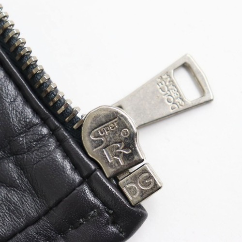 DOLCE & GABBANA Lambskin Single Rider Leather Jacket Dark Gray 44 - Picture 6 of 9