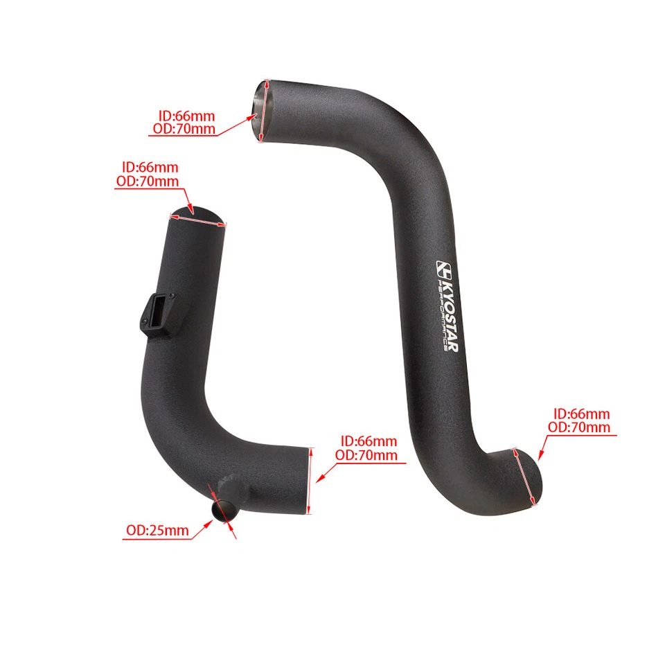 For VW MK5 GTI/GLI MK6 Golf R Audi A3 S3 2.0T FSI EA113 Cold Air Intake System - image 2 of 4