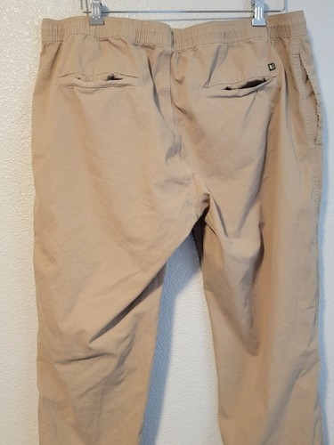 Linksoul Golf Pants Mens Size XXL Tapered Drawstring Tempus Fugit Beige - Picture 13 of 16