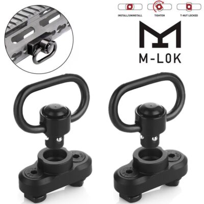 2PCS M-LOK MLOK Quick Release Sling Mount Push Button QD Sling Swivel Adaptor