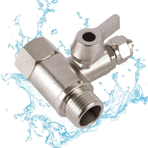 2 in 1 Wasseranschluss Kühlschrank Adapter T-stück mit Absperrhahn Absperrventil - Bild 10 von 18