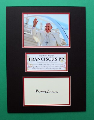 POPE FRANCIS AUTOGRAPH masterly display Jorge Mario Bergoglio